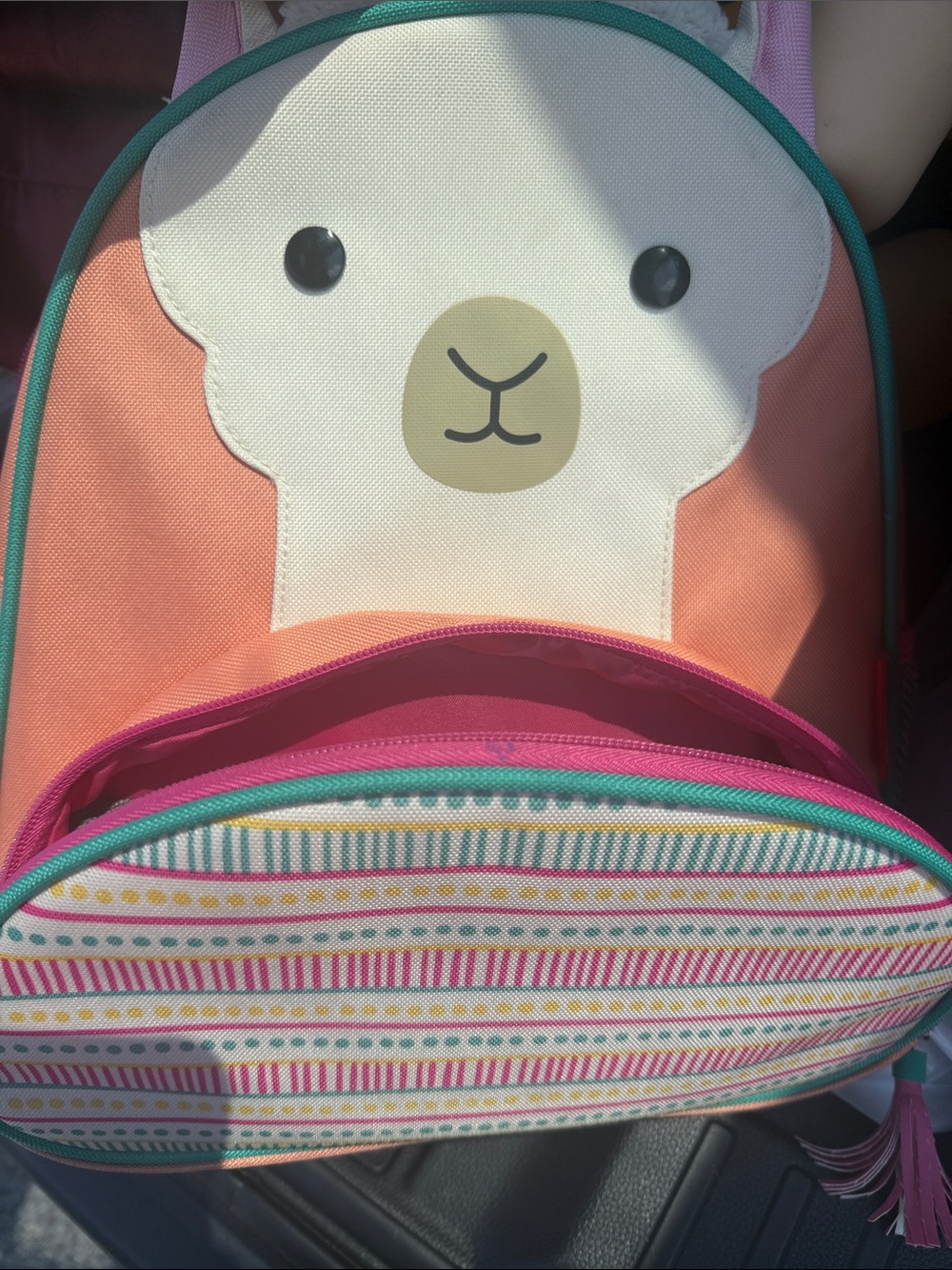Skip Hop Coral Pink Teal Lamb Kids Backpack